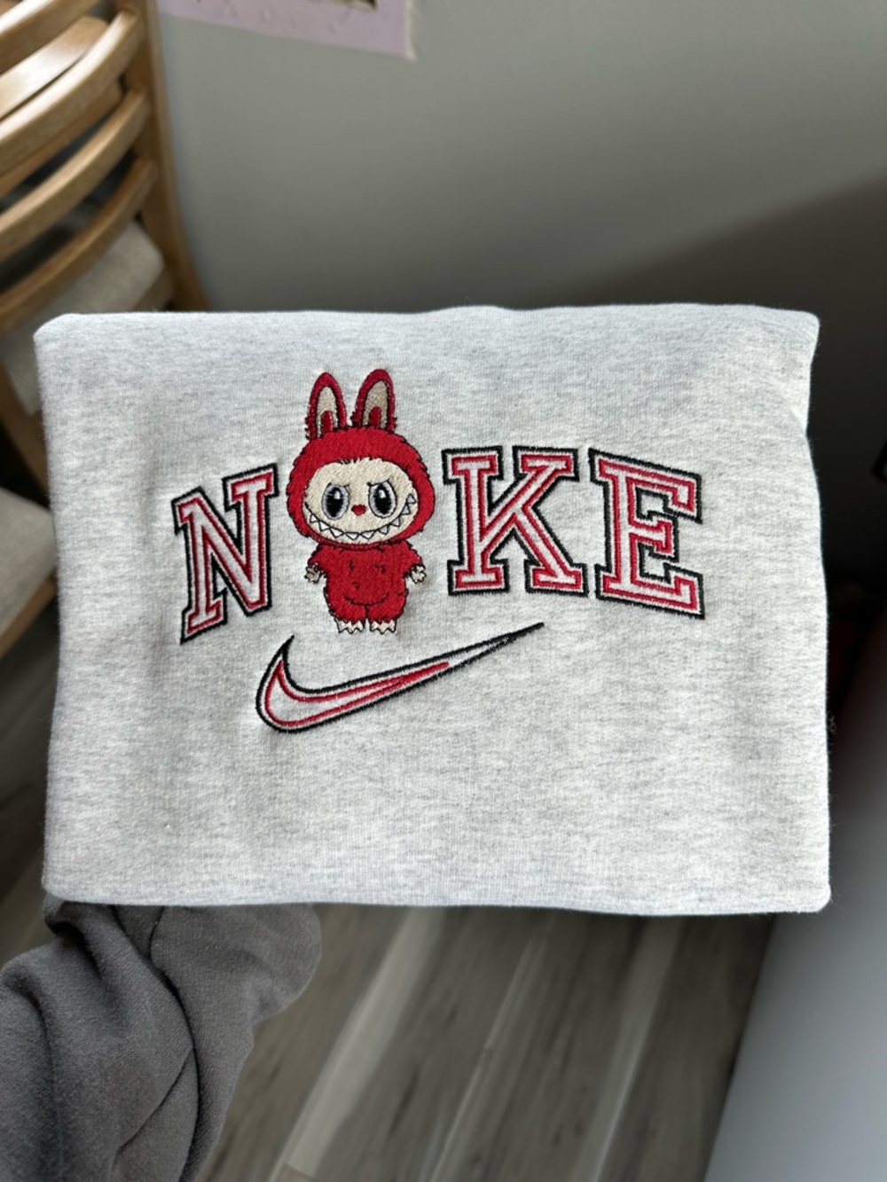 *CUSTOM* Nike Labubu Embroidered Sweatshirt